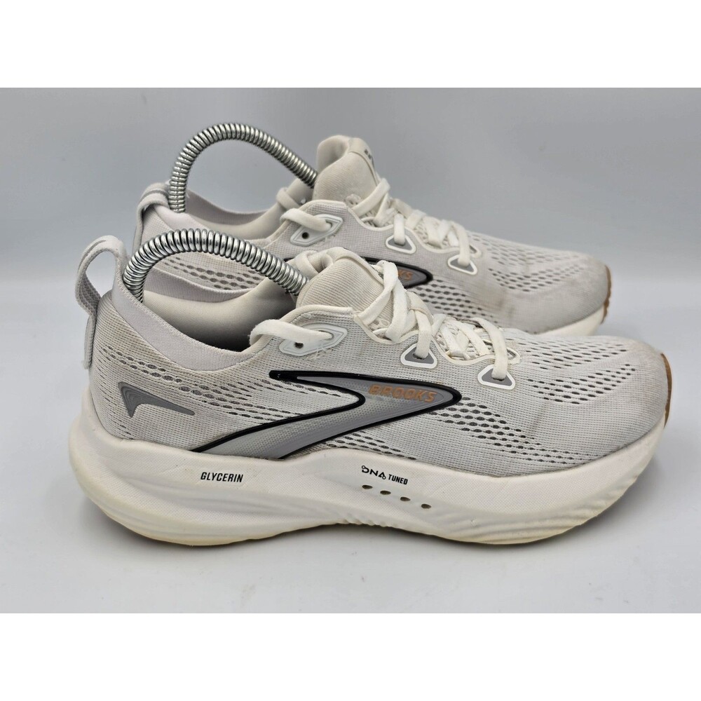 Women's Brooks Glycerin GTS 22, White Grey Black 6.5 B Medium US
